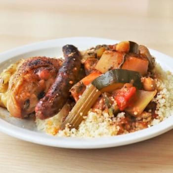 Couscous lorrain dans une assiette