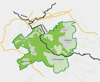 Carte appel à projets de la zone fonctionnelle TNT Chiers Alzette