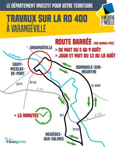 Plan de déviation Varangéville RD400